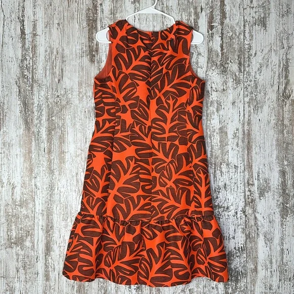 AKRIS PUNTO ORANGE FLARED HEM DRESS sz 10 - Picture 6 of 15